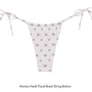NWT!! Montce Heidi Floral Brasil Bikini Bottom